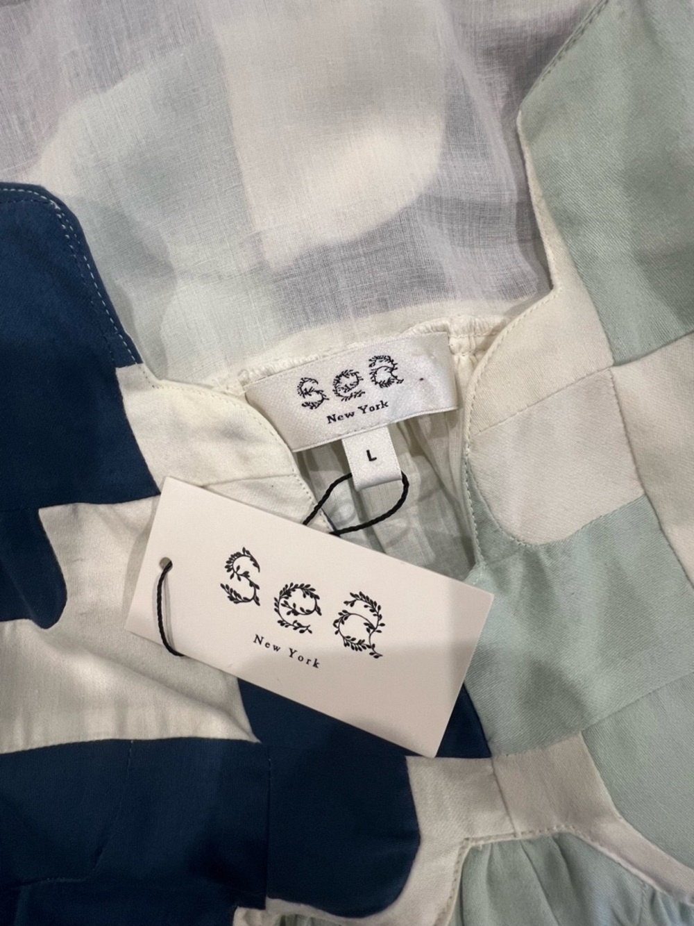 Sea New York Sleeveless Maxi Dress in Mint, White, Blue & Red - Picture 3 of 5